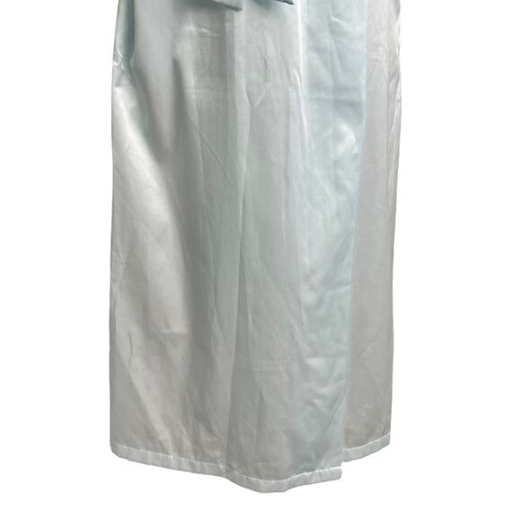 Vtg Barbizon Robe Size Small Long Embroidered Lace Detail Pockets Blue Peignoir - Picture 7 of 15